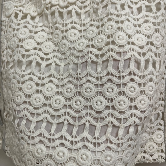 Maje Paris White Lace Mini Skirt with Sheer Details (FR 38 / US 6) - Picture 6 of 10